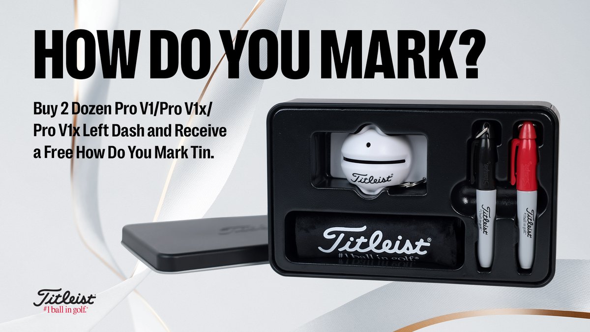 ✨ Unwrap a Titleist Treat!

Buy 2 dozen Pro V1, Pro V1x or Pro V1 Left Dash balls and get a FREE <a href="/TitleistEurope/">Titleist Europe</a> Alignment Kit worth £20. 

Available in The Golf Store and online.

🛒👉 tinyurl.com/yrw3kbap