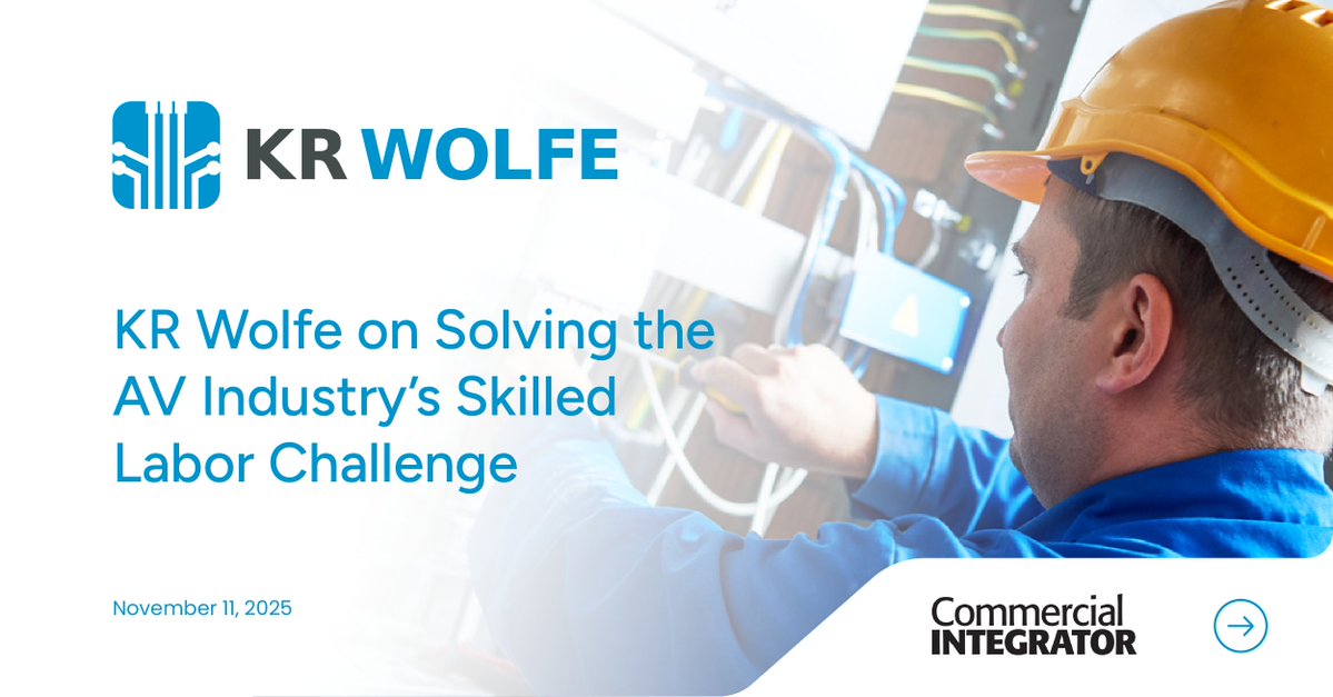 KRWolfeInc's tweet image. At this year’s @TotalTechSummit, @KRWolfeInc shared how we’re working to support the industry with consistent, reliable labor solutions across the country.
Commercial Integrator captured the conversation:
 commercialintegrator.com/insights/kr-wo… #AVintegration #AVTweeps #ProAV #KRWolfe