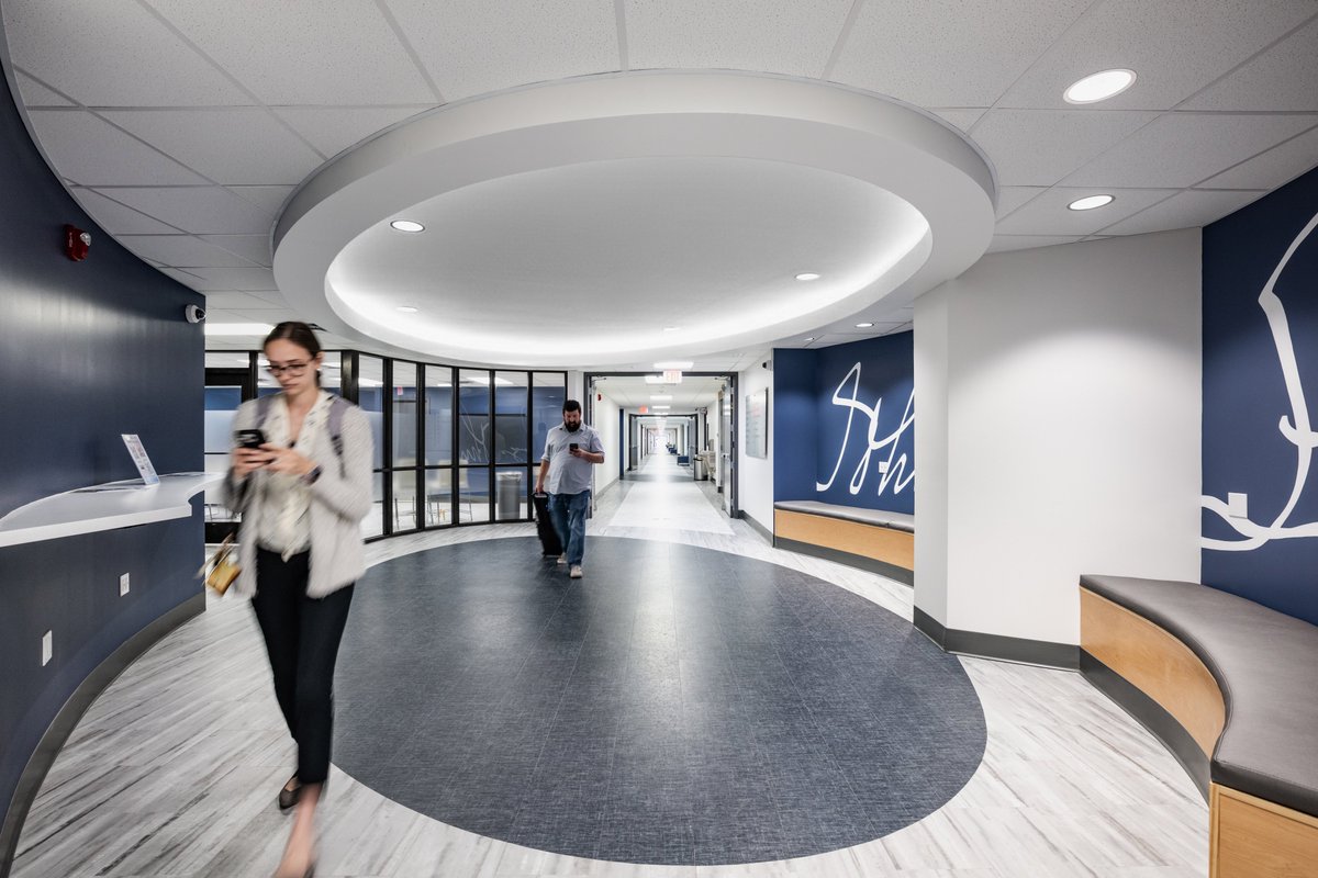 BhdgInc's tweet photo. The C&amp;E Instructional Wings modernization project has been a huge success! Our design approach is all about blending cutting-edge technology with modern higher education trends. #HigherEdDesign #CampusInnovation #JALC #StudentCentricSpaces #ModernArchitecture #CommunityFocused https://t.co/5wDl5RA9GS