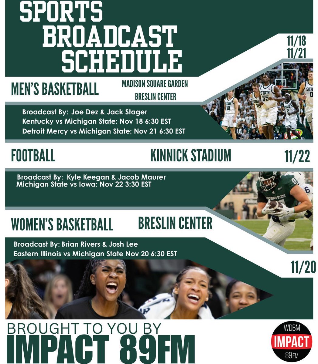 Another loaded week of sports! Make sure to tune in to some key broadcasts as we will have coverage all the way from Madison Square Garden to Iowa City. From conference matchups to marquee non-conference battles, our crew will have you covered. Don’t miss a moment of the action!