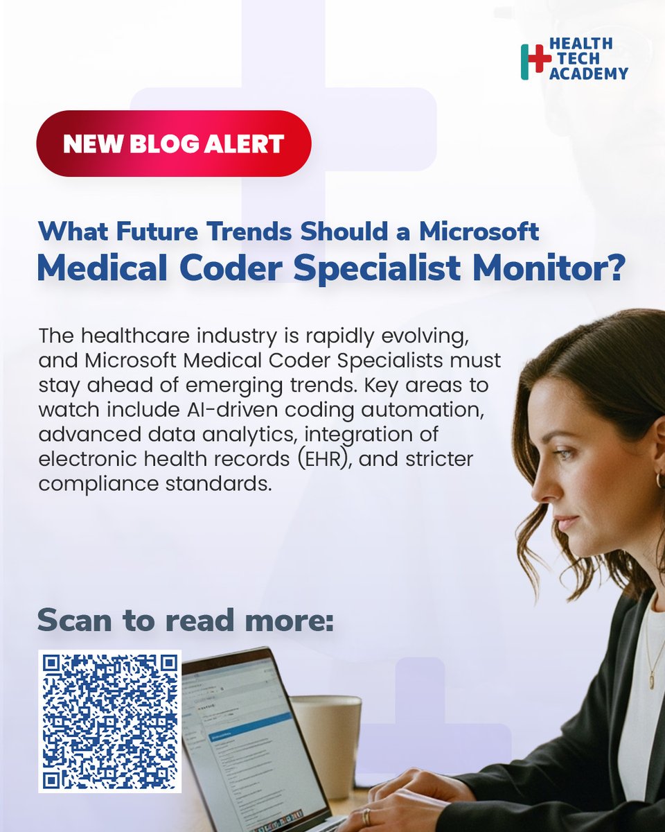 HealthTech_ACAD's tweet image. Scan the QR code or visit our website to dive into our latest blog article, where we discuss six future trends every Microsoft Medical Coder Specialist should monitor closely.

Trust us you don’t want to miss this!

#HealthcareCareers #MedicalCoder #CareerGrowth