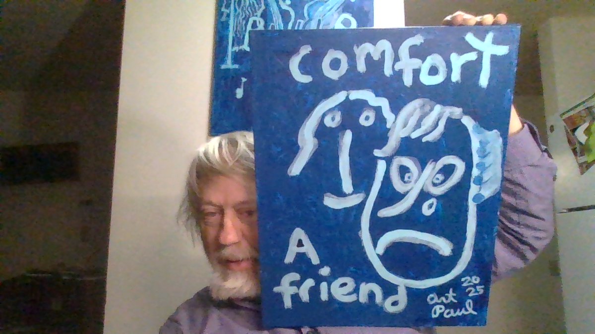 artpaulrocks's tweet photo. Day 203 or 365 paintings in 365 days
Comfort a Friend by Art Paul Schlosser
Acrylic on Recycled Canvas 
14 inches by 18 inches 
#artbyartpaul #artpaulschlosser #365paintingchallenge 
#fypviralシ #foryouシ #comfort #comfortoneanother 
#comfortothers  #cartoon #365paintings https://t.co/7GLCH8NLru