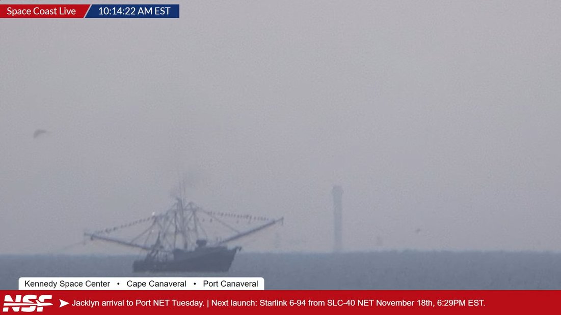 New Glenn has appeared on the horizon off Cocoa Beach!!

Sailing at a dead slow pace - not towards port. Arrival not expected until tomorrow, per Blue, but we can only hope it gets closer throughout today. Views: nsf.live/spacecoast