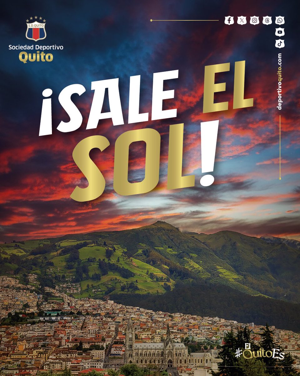 ¡Miramos al horizonte ☀️ con convicción en lo que hacemos! Este Deportivo Quito está en orden 💪, no te angustia con deudas y suspensiones 🙏 y trabaja 🏃🏾‍♂️ #ElQuitoEs días mejores 💙❤️