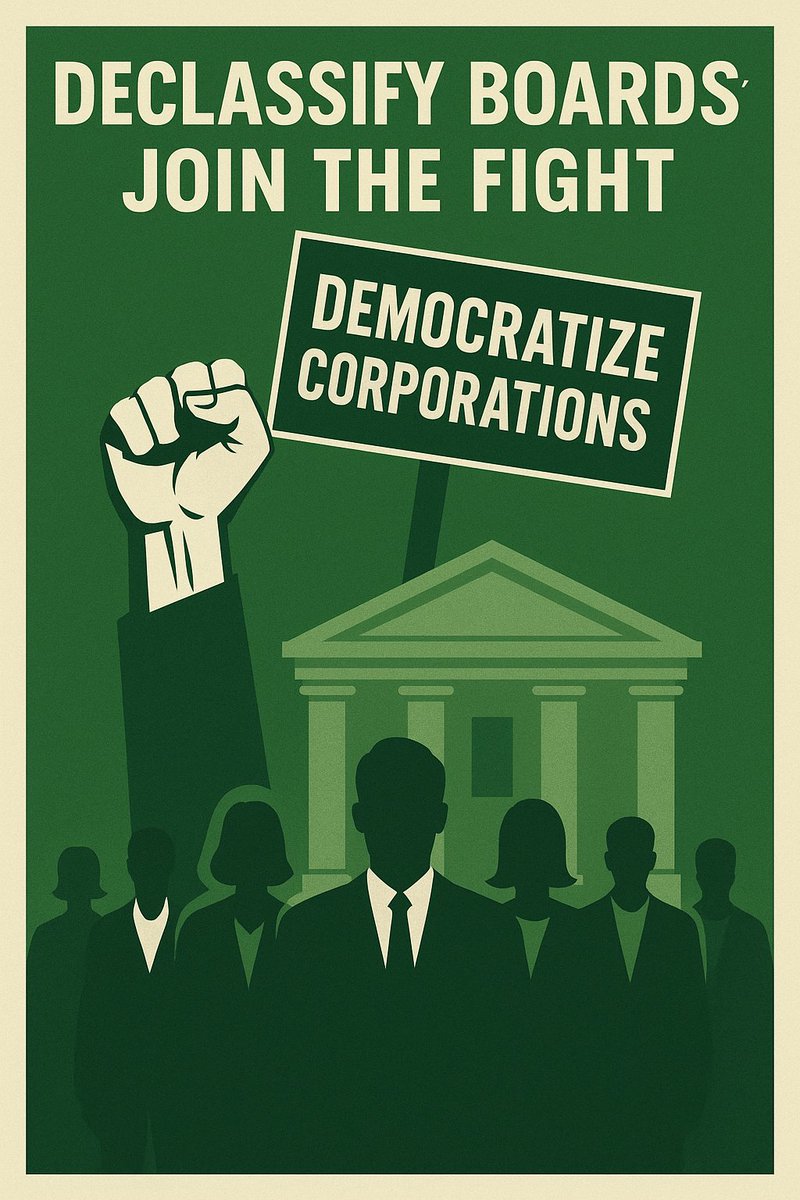 corpgovnet's tweet image. Declassify Boards. Ever think about filing a proxy proposal? Democracy is at stake. I'll help with an example and a list of 500 companies where you can file. corpgov.net/2025/11/declas… #ESG #democracy #boards #corpgov