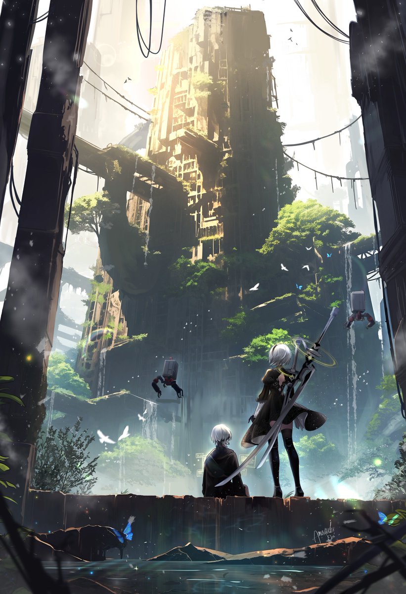 amatukirei's tweet image. 9S2B🤍🖤　#Nier #NieRAutomata 

ピアノコンサート当たりますように…