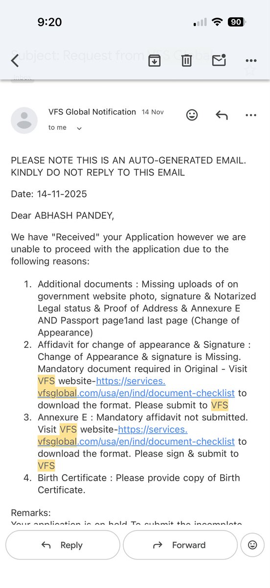 abhi_2cool's tweet photo. @cgihou @IndianEmbassyUS your inefficiency surprise , it was your camp, it was you who took documents, it was you should make sure everything aligned , I am following up , yet no response https://t.co/lRWHpv1prc