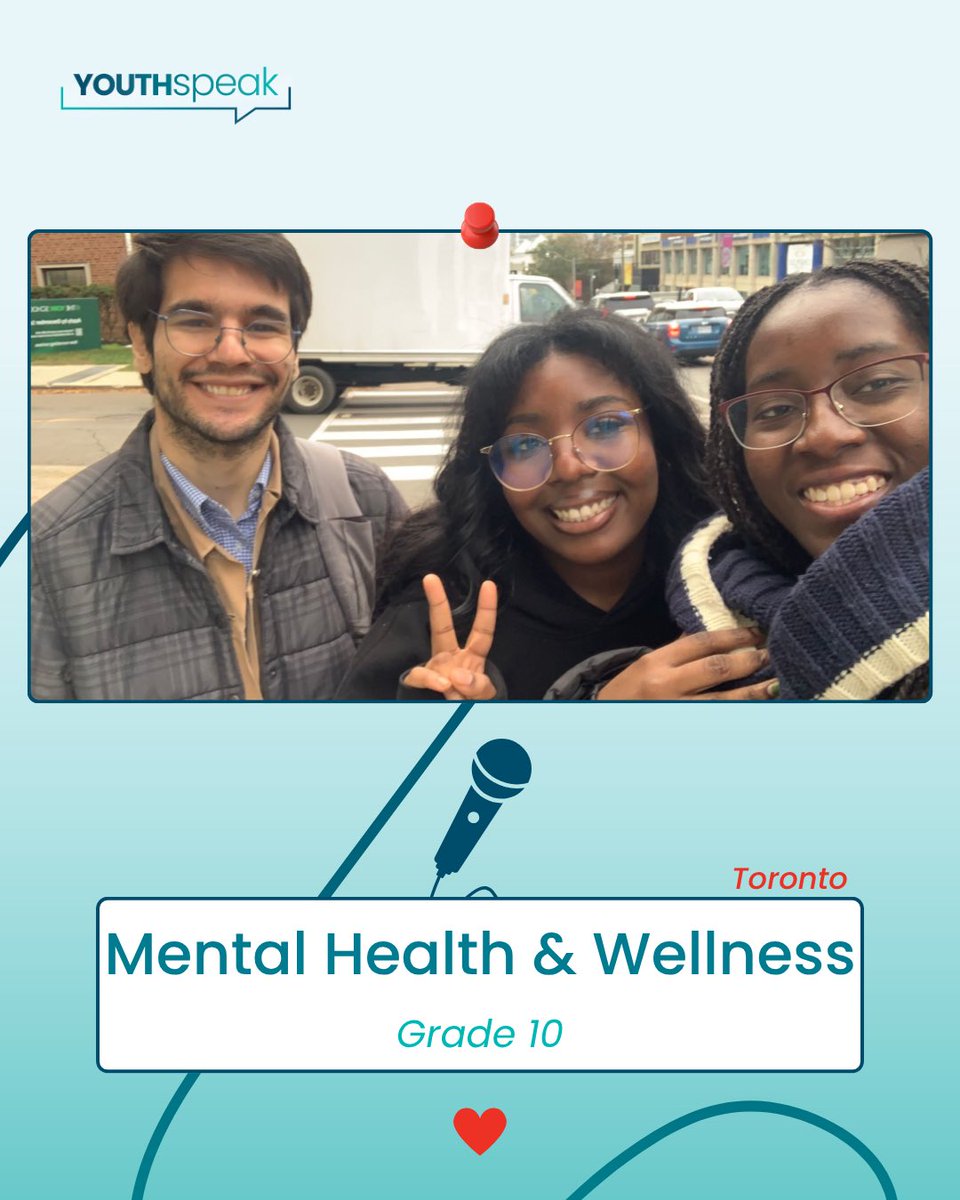 Santiago, Ashli, and Akua brought the energy today in Toronto! 💙

Our Mental Health &amp; Wellness session with Grade 10s was all about real talk, real stories, and real support 🫂

Because when youth feel seen and heard, everything changes. 🌱✨

#YouthSpeak #MentalHealthMatters