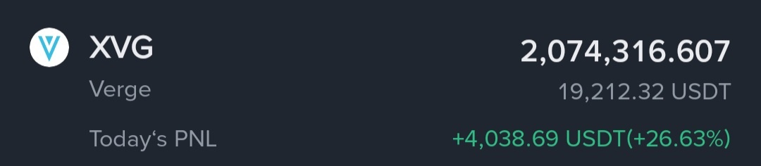My $XVG bag keeps printing profit, $4k plus profit today💰🔥 not ready to sell yet, privacy narratives are still strong. ZEC, ZEN &amp; DASH