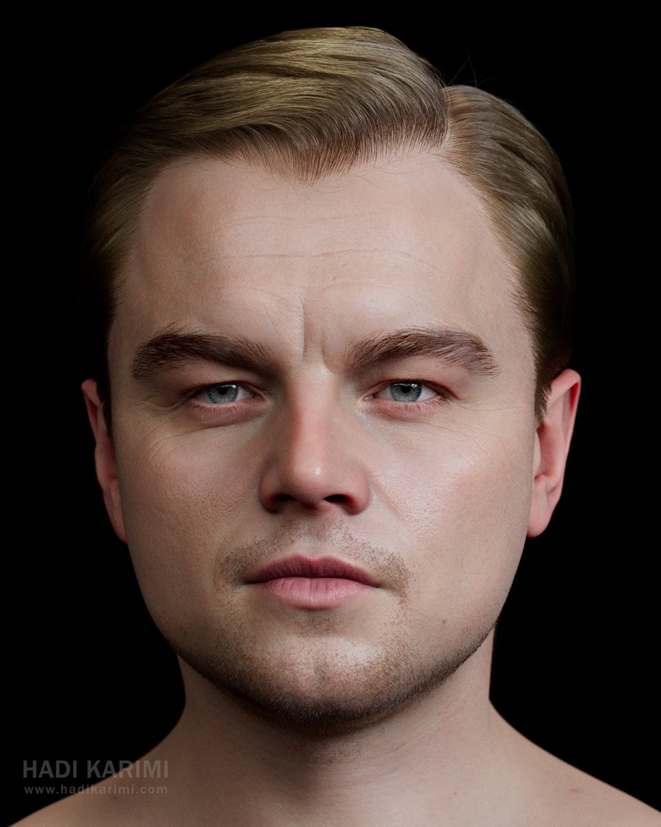 HadiKarimi_Art's tweet image. I’ve been binge-watching his movies while working on this model for the past month. Staying surrounded by the reference really helps understand the expressions and nuances.
#LeonardoDiCaprio &amp;lt;WIP&amp;gt;
#ZBrush #AutodeskMaya #ArnoldRenderer