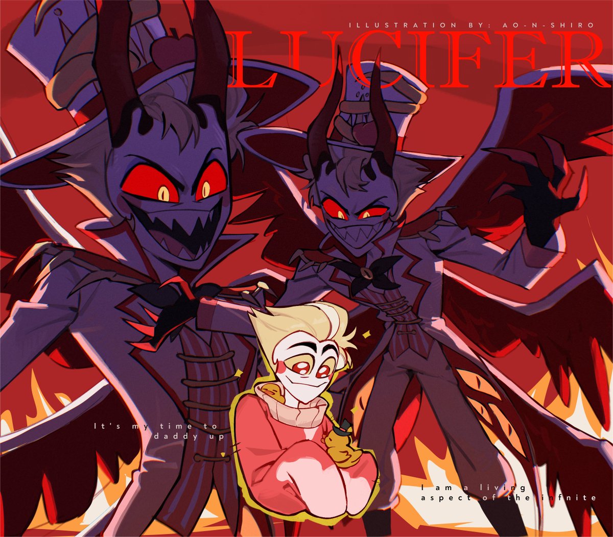 I'm so spooky, gotta love the goofy dad #HazbinHotelLucifer