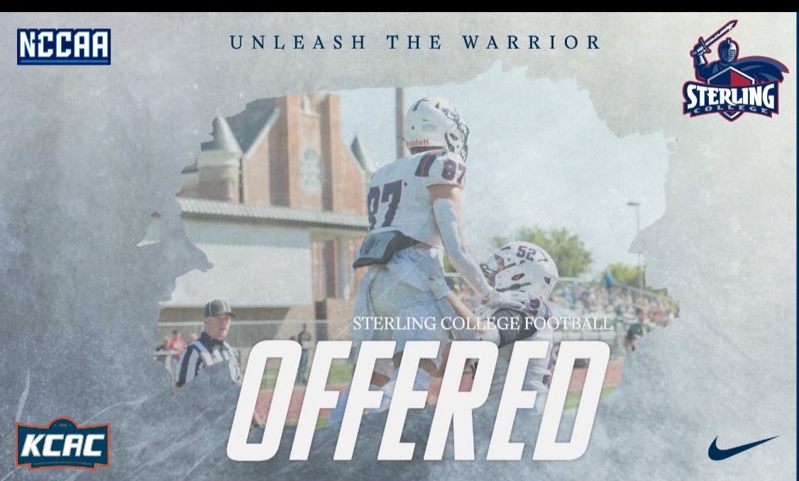 After a Great Conversation with <a href="/daltonboehler/">Dalton Boehler</a> Blessed to Receive my 4th Offer from Sterling College.
#KeepGoing