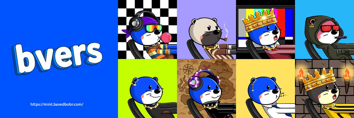 BasedBOBR's tweet image. bvers are finally live.

10,000 hand-drawn NFTs inspired by mfers, megapurrs &amp;amp; mfpurrs

CC0. Raw. Funny. Proudly based.
Built for the ones who keep building.

💎 Mint Now: mint.basedbobr.com