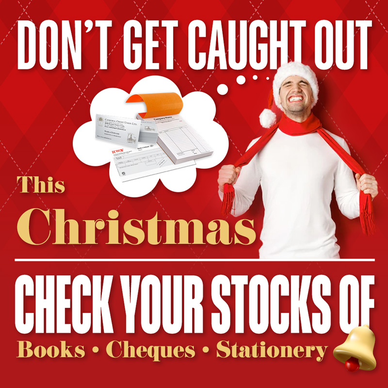 CBForms's tweet photo. Don’t get caught out this Christmas! 🎄

Check your stock of books, cheques &amp; stationery before the rush.

Order early ✔️

https://t.co/64TZWR9ec6

#Christmas #BusinessSupplies #Stationery #CBForms https://t.co/sxJ8ARE68k