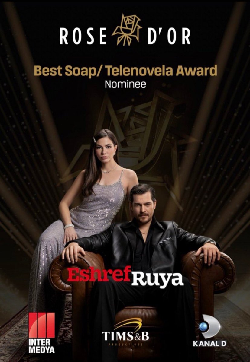 Eşref Rüya has been nominated for Best Soap/Telenovela at the Rose D’Or Awards! The ceremony will take place on Monday, 1st December 2025, at King’s Place in London.
#EşrefRüya
#DemetÖzdemir 
#Nisan