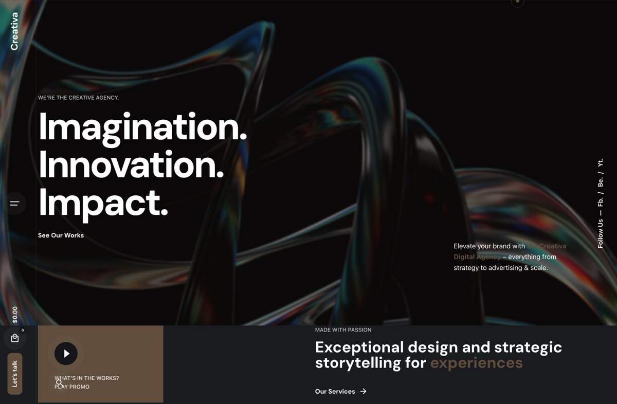 RayanRizon's tweet image. Just launched a fresh website for Creativa, an awesome creative agency.🚀✨ 
Proud to help their agency stand out with fresh design, interactive experiences, and a wow factor that grabs attention.
#wordpress_landing_page #landingpage