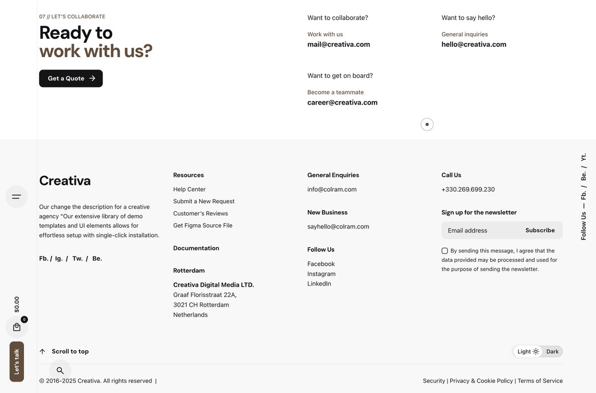 RayanRizon's tweet image. Just launched a fresh website for Creativa, an awesome creative agency.🚀✨ 
Proud to help their agency stand out with fresh design, interactive experiences, and a wow factor that grabs attention.
#wordpress_landing_page #landingpage