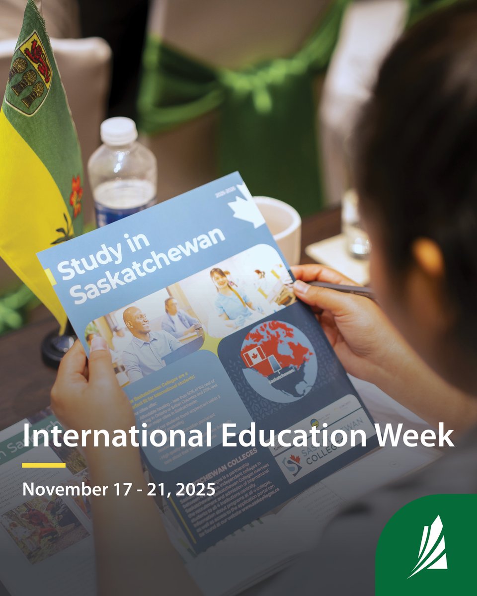 SKStudents's tweet photo. Saskatchewan proclaims International Education Week (Nov 11–21)!
We celebrate the global connections and contributions of international students and researchers who strengthen our communities and workforce.
Learn more: https://t.co/pceiWyQ2nS
#IEW2025 #StudyInSaskatchewan https://t.co/Wzac0E2XoD