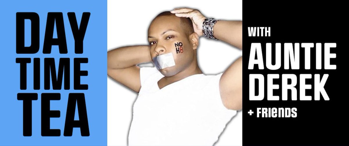 Auntie Derek’s Daytime Tea goes live today at 12:30pm with special guest Bijan Da Don! Come &amp; sip with me if you’re free! ☕️ auntiederek dot com