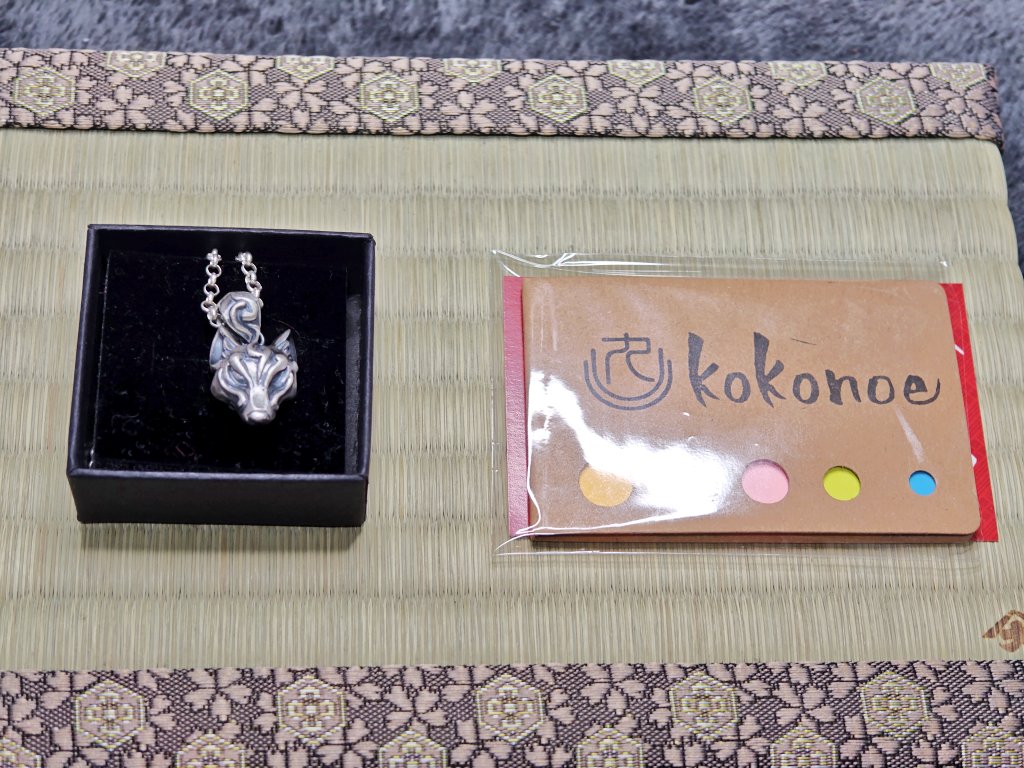 miyaB7770's tweet photo. デザフェス戦利品報告！
①@kokonoe_lifeさん
天狐ネックレス
一点ものだったので残っててよかった🙌天狐リングとセットで使います！💕
#デザフェス戦利品 https://t.co/VU6BEIrwTO