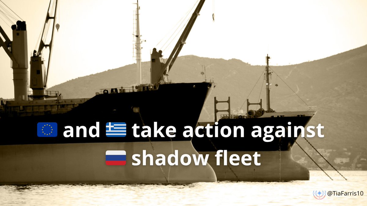 TiaFarris10's tweet image. The 🇪🇺 EU is inviting 🇬🇷 Greece to step up its efforts against the shadow fleet that 🇷🇺 Russia uses to circumvent sanctions on oil exports.

Greece, whose shipowners control 20% of global shipping capacity and 61% of the 🇪🇺 EU fleet is under pressure to intensify monitoring of…