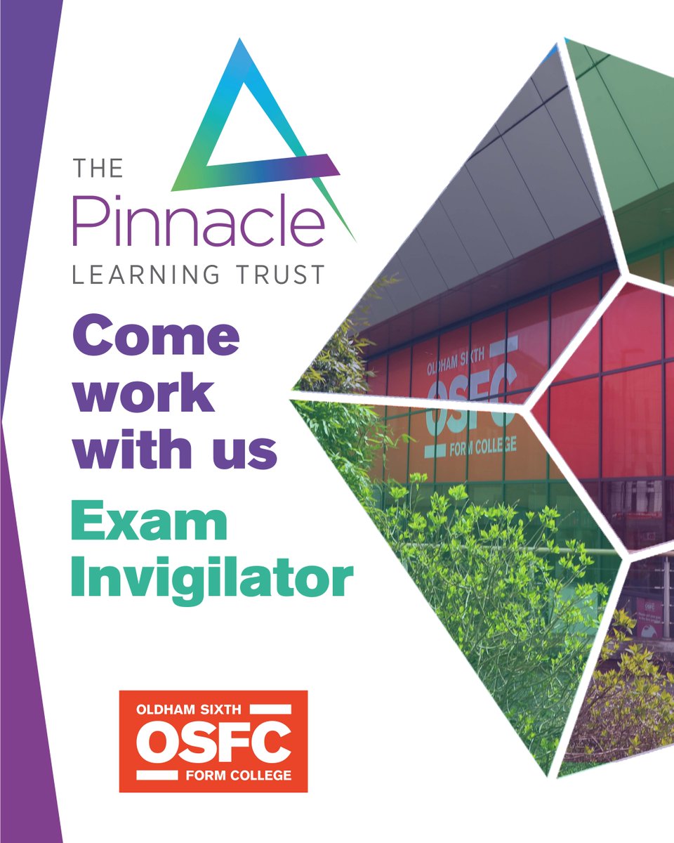 PinnacleTrust's tweet image. Come and work with us - Exam Invigilator at @OSFC_Info :

bit.ly/4o6gnJr

Closing date for applications is Friday 28th November, midday.