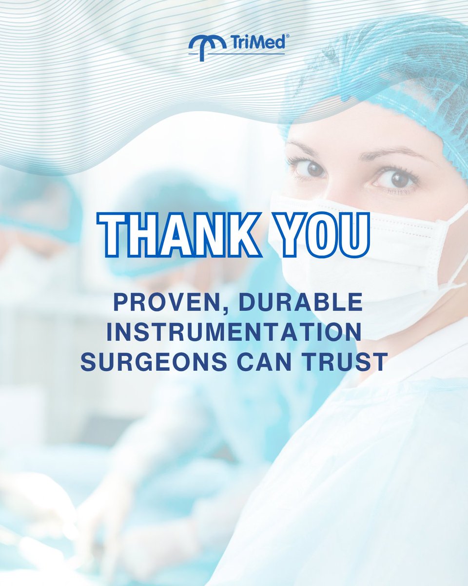 Strong partnerships lead to stronger outcomes. 💪

At TriMed, we’re committed to supporting surgeons and elevating patient care through every aspect of what we do.

#TriMedOrtho #Orthopedics #HandSurgery #FootAndAnkle #SurgicalInnovation #SurgeonEducation #StrongerTogether
