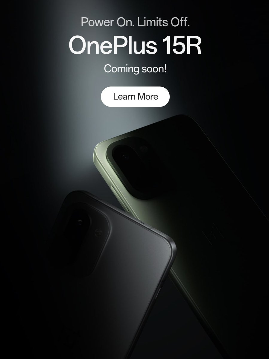 ishanagarwal24's tweet image. OnePlus 15R officially teased! Looks like the 🇮🇳 India launch is close.

Are you looking forward to this one? 👀