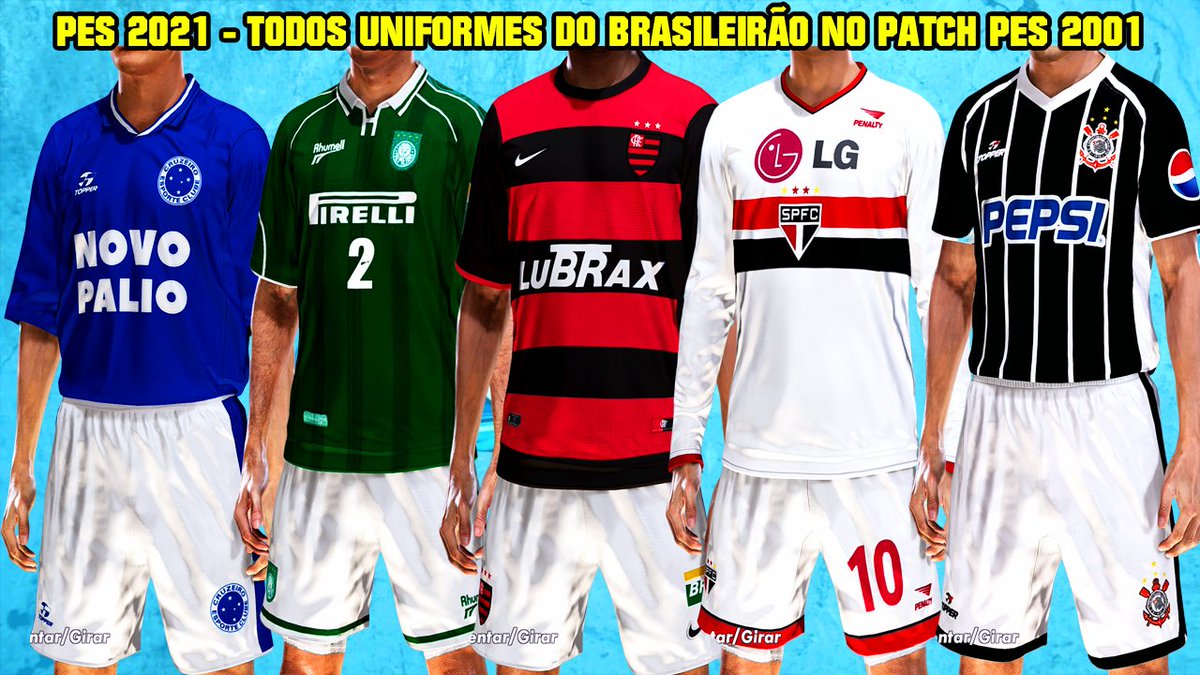 TudodePES's tweet image. PES 2021 - TODOS UNIFORMES DO BRASILEIRÃO 2001 NO PATCH PES 2001 CLASSIC

Patch By:@DavidCo89272207

Vídeo Completo:  youtu.be/Or48A2eTO5I

#pes2001 #PES2001classic #pes2021 #eFootball