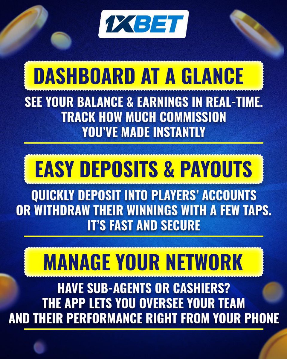 1xbet_lr's tweet image. Take a peek inside the MobCash app! 👀📲
The tool behind every 1xBet agent — simple, smart, and easy to use.
If you can use a smartphone, you can use MobCash.

Here’s what you can do in the app (swipe 👉):

#MobCash #1xBet #BusinessApp #MobileTools #EasyToUse #SmartManagement