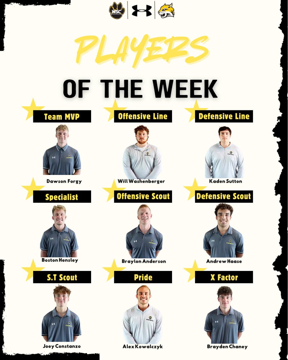 WayneStFootball's tweet image. Players of The Week vs Augustana   

🏆🐯🐾🔥
#ForThePaw #PawUp