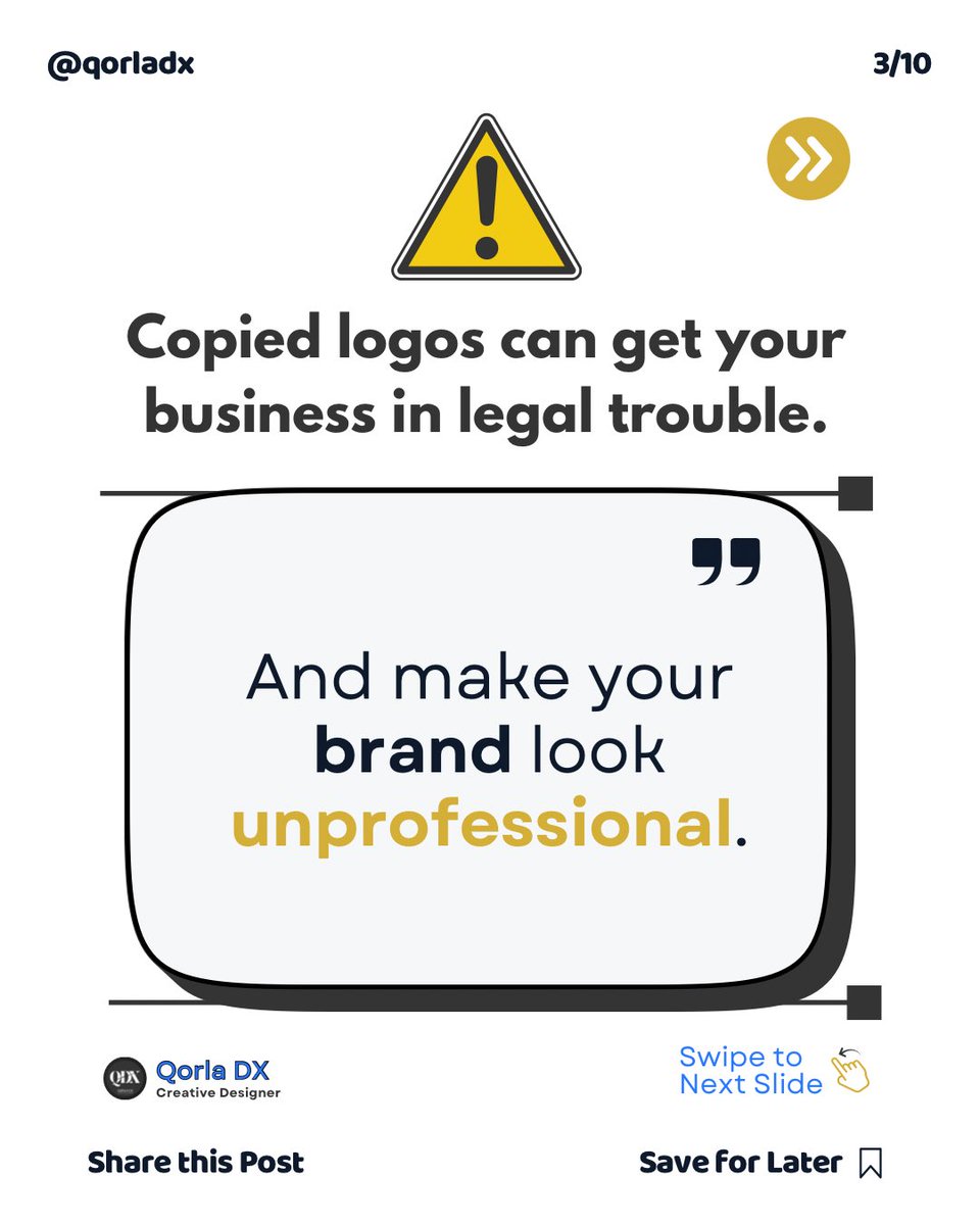 QorlaDX's tweet photo. Did you know you can get SUED for using a stolen or template logo? 👀

A Thread 👇 https://t.co/0rTreU7QhY