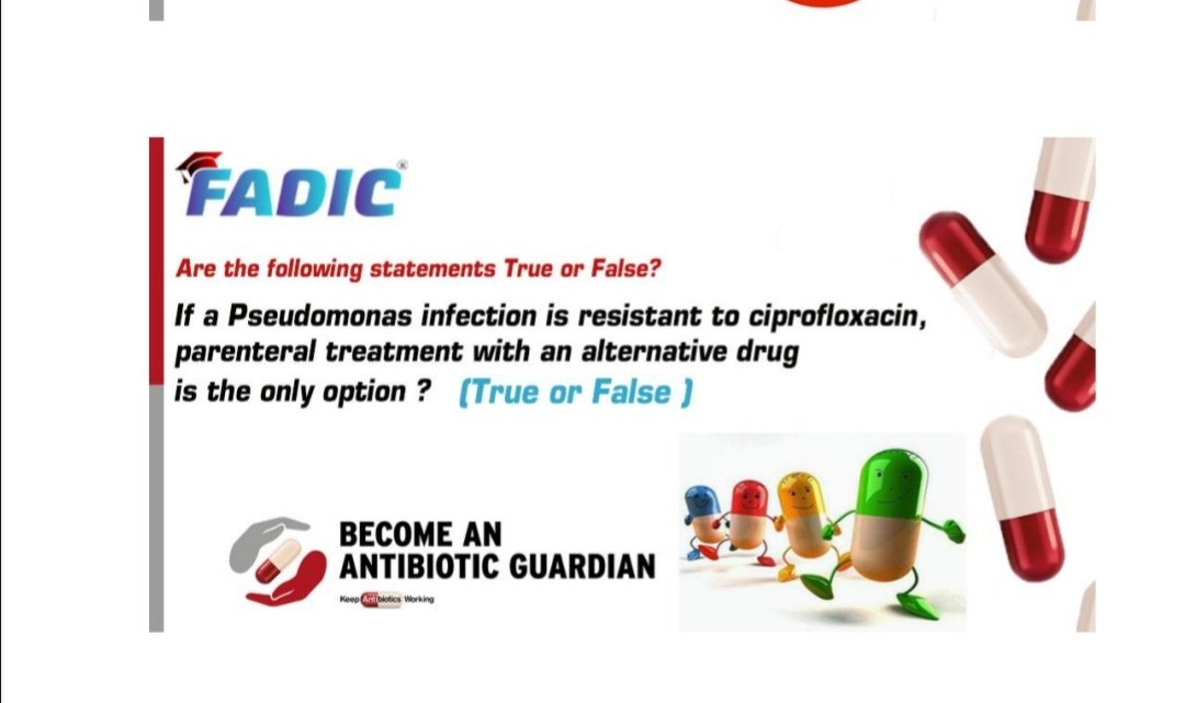 تحدي فادك للصيادلة 
بمناسبة األسبوع العالمي للمضادات الحيوية 
فكر مع فادك في حالة مميزة 
الفائز بأفضل إجابة له جائزة قيمة من فادك!☀
معانا سؤال مهم جدا و كمان حيفرق جدا معاك انك تعرف االجابة الصحيحة له و منه حتتعلم معلومة مفيدة لك في المضادات 
الحيوية💊
انطلق وشاركنا