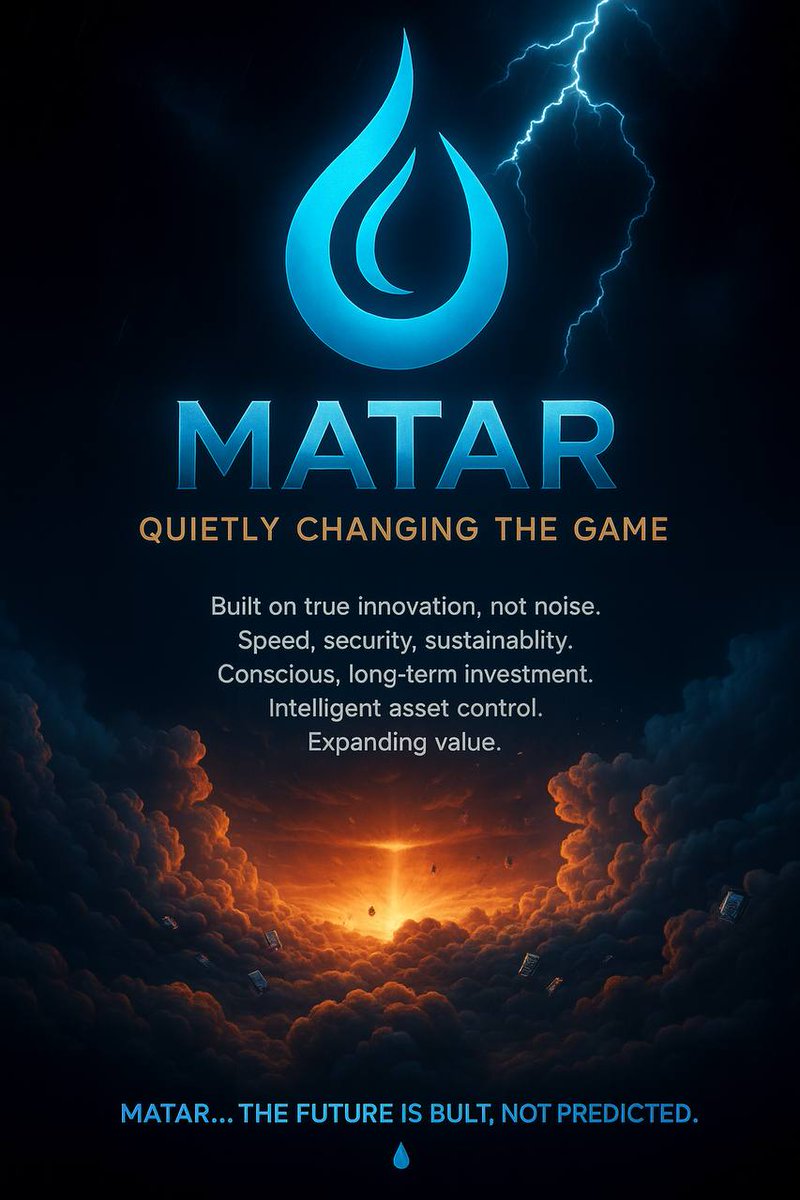 MATAR__AI's tweet photo. 🌧 Matar… a project growing quietly, reshaping the game with real innovation. 

💡A digital ecosystem built on speed, security, and sustainability—turning tech into long-term value.

 💡A smart system giving you control and financial independence. 🌧

 Matar… a future built. https://t.co/lJR3WAGHhU