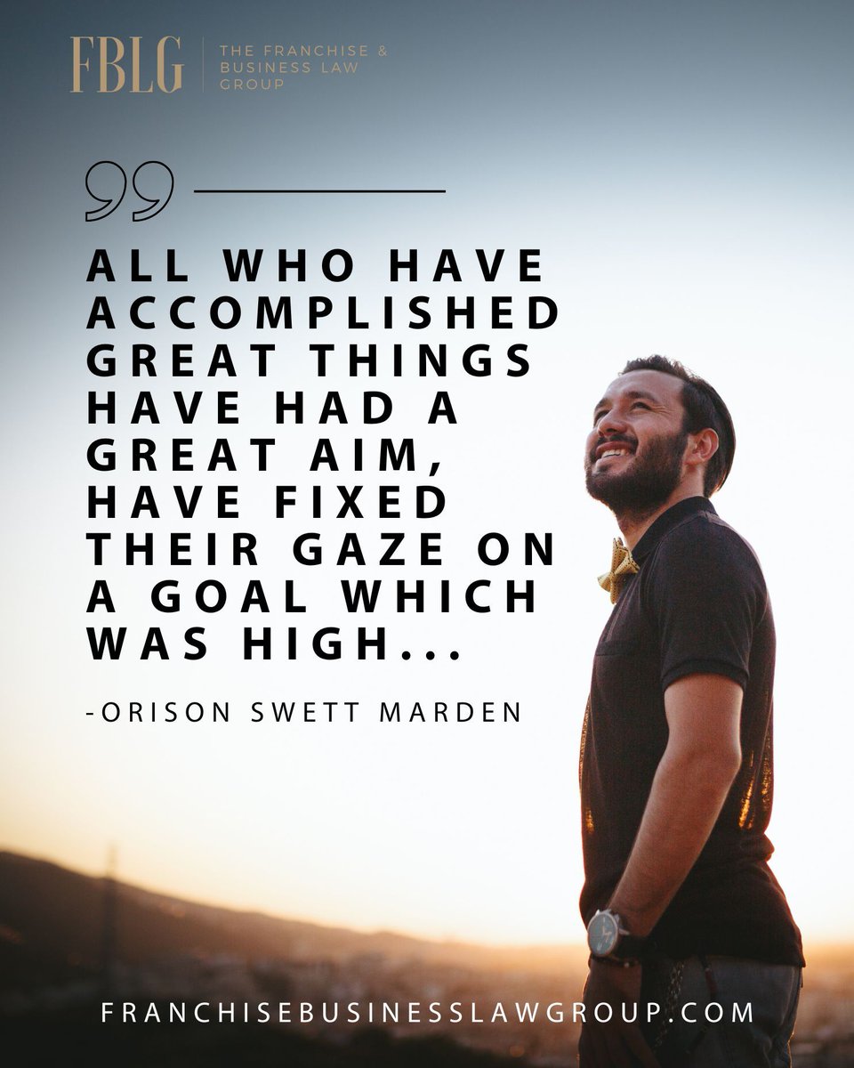 FranchiseLawLLC's tweet image. "...one which sometimes seemed impossible."

Is your gaze fixed high enough?

#goals #inspiration #businessquotes #businessmotivation #goals #achieveyourgoals #achieveyourdreams