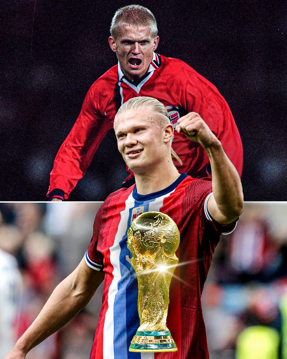 ESPNFC's tweet image. The last time Norway qualified for the World Cup, Erling Haaland&apos;s dad Alf-Inge Haaland was a part of the squad during qualifier matches 😮
 
Winning runs in the family 😮‍💨