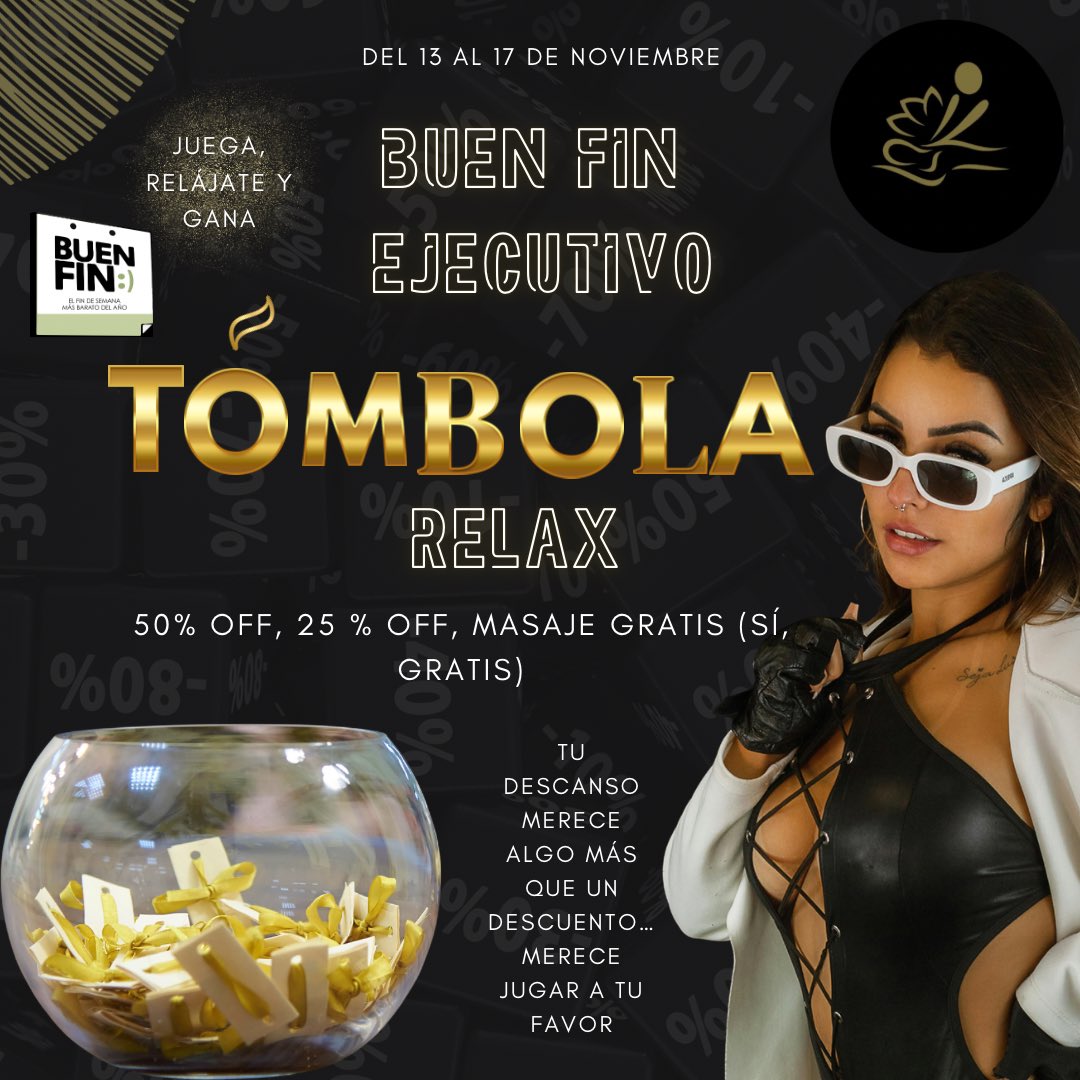 🔥Aprovecha los últimos días corazón del Buen Fin y regálate un masaje que marque la diferencia.
Este lunes 17 abrimos con normalidad. 

💥Solo por Buen Fin: beneficios especiales, tarifas exclusivas y disponibilidad limitada. 🤳🏼 2214104957

#BienestarMasculino #BuenFin #Tombola