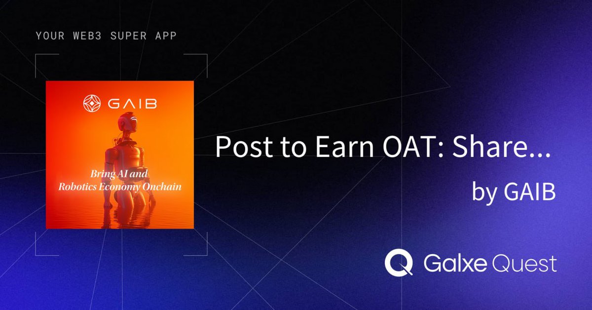 RHariswari's tweet image. Excited about @gaib_ai&apos;s robotics narrative! 🤖 Their AI-driven bots are revolutionizing automation in Web3 think seamless, intelligent ops that boost efficiency &amp;amp; security. Joined the Galxe quest to dive deeper. Who&apos;s with me? 

app.galxe.com/quest/GAIB/GCD…

#GAIB #RoboticsAI #Web3