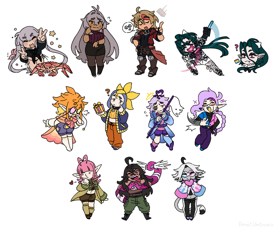 sweet_n_round's tweet photo. ๐The latest batch of lil bitties + lil buddies VGen requests! Thank you all for applying!
#Afterlifearchive #MaskyArtRoom #MorphiArt
(I tried to find everyone's art tags but I might have messed up/missed some๐โโ๏ธ) https://t.co/bZzgKAWRge