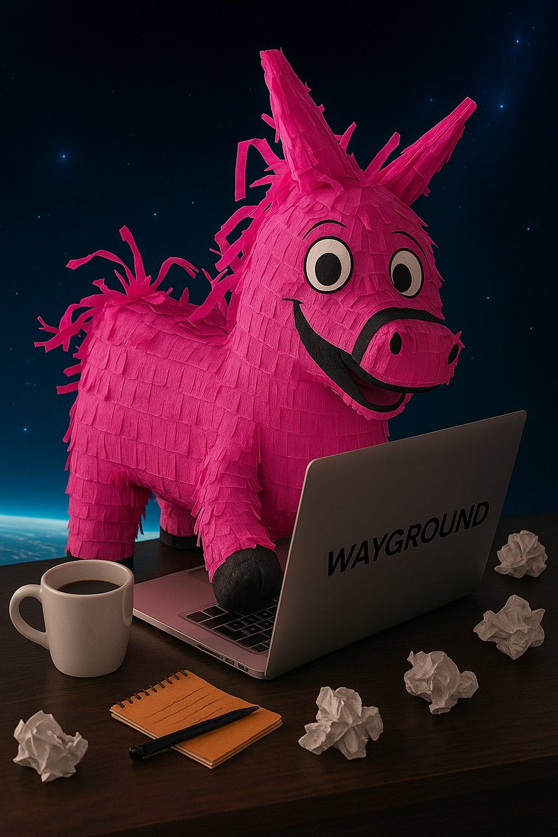 waygroundpinata's tweet image. good morning! while u were sleeping i made all wayground accommodations free. also rearranged every desk in america. productive night tbh