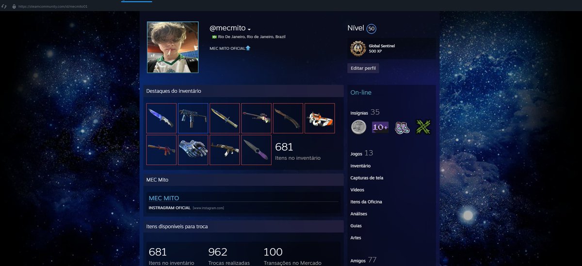 AVATAR STEAM ATUALIZADO
KYOUSUKE FUMANTE POS FUMO PRO MOLODOY

TESTO NO CEU