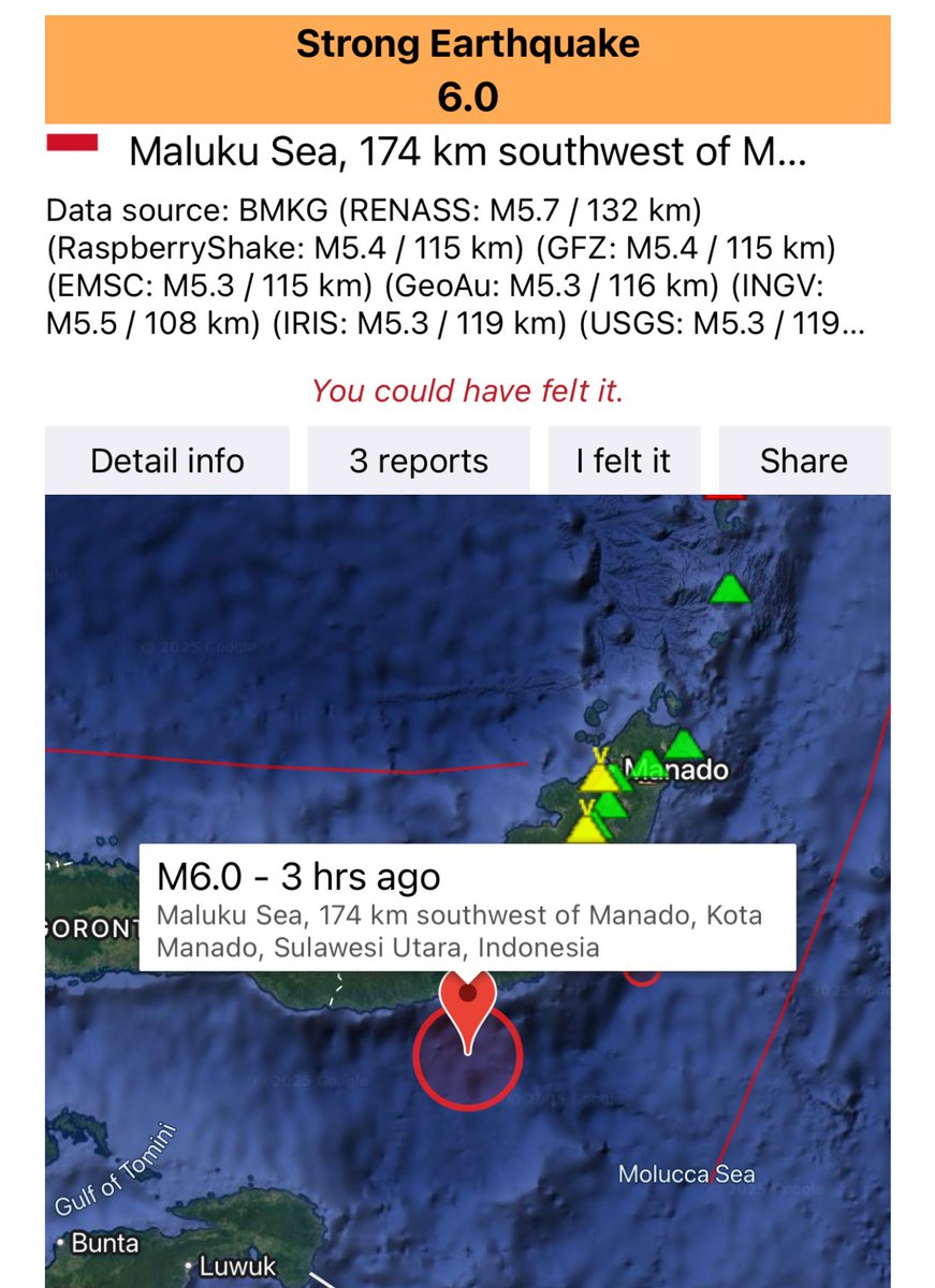 AstroFluxLab's tweet image. ALERT: 🚨 Strong M6.0 Earthquake in Maluku Sea, Indonesia. #Earthquake #MalukuSea #Indonesia #SeismicActivity