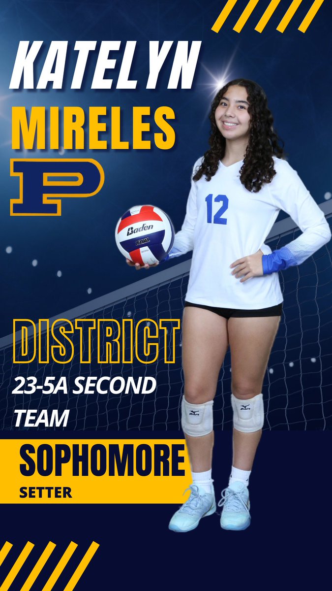 Congratulations to Sophomore Katelyn Mireles for her District 23-5A Second Team Award in her first Varsity Season!! Fantastic work!!