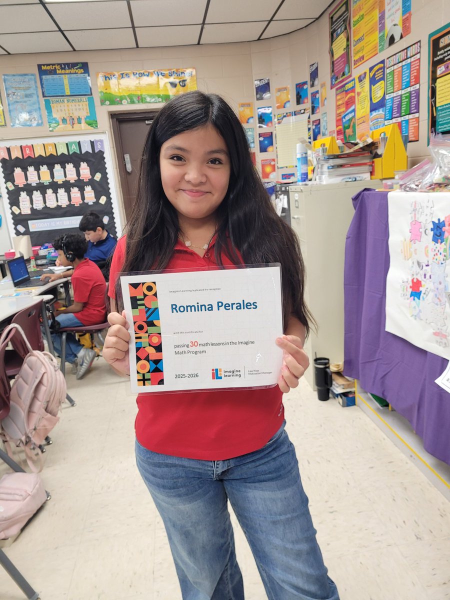 villarealhawks1's tweet image. 🎉Congratulations on passing 30 lessons on Imagine Math! Keep up the great work!
