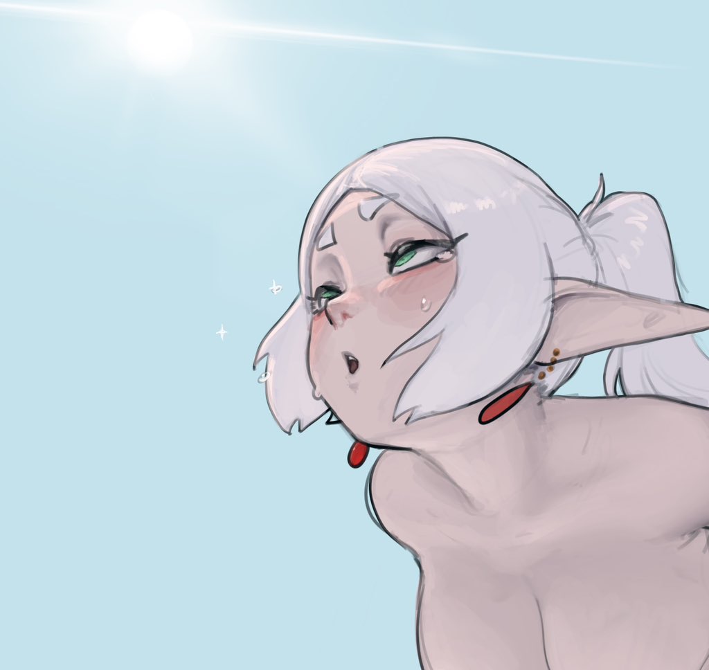 angle of frieren being happy 💦