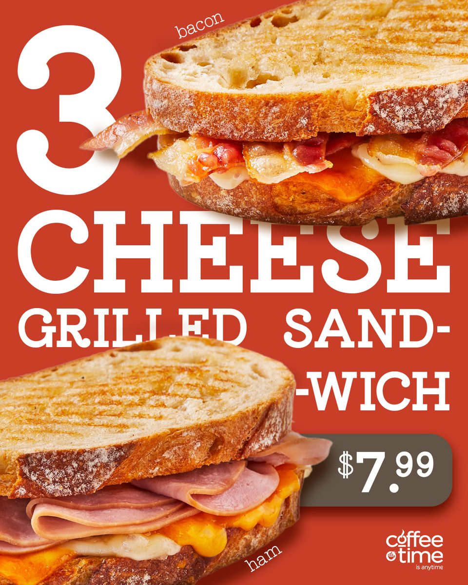 It’s freezing outside, but this Three Cheese Grilled Sandwich with Bacon just made my day.

Perfectly toasted, gooey in the middle — total comfort food goals. ☕❄️
.
.
.
#CoffeeTime #WinterMenu #GrilledCheese #ComfortFood #CheeseLovers
