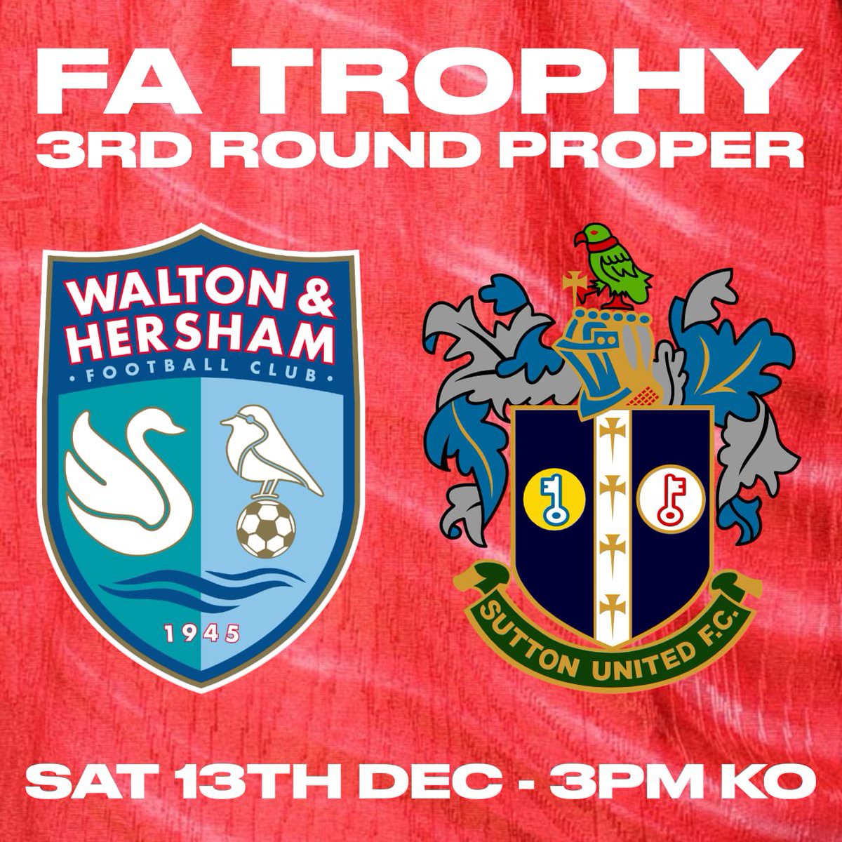 waltonhershamfc's tweet photo. Tickets out Wednesday 🦢 https://t.co/LRvJ2V9Rzl