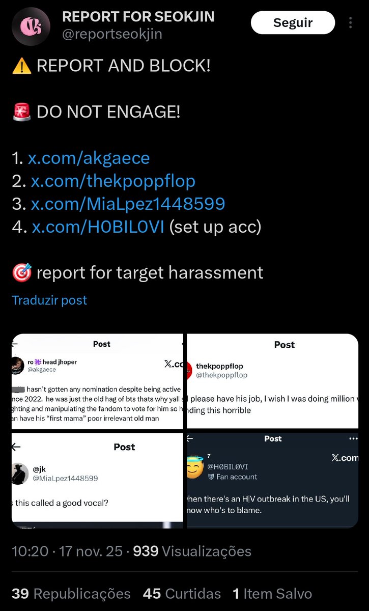 sasageyoon's tweet image. why the hell are you reporting my acc using a tweet that wasn&apos;t directed at Jin? are you an idiot? @reportseokjin 
and im not a set up, you imbecile, i just don&apos;t have my main acc anymore. do your job properly.