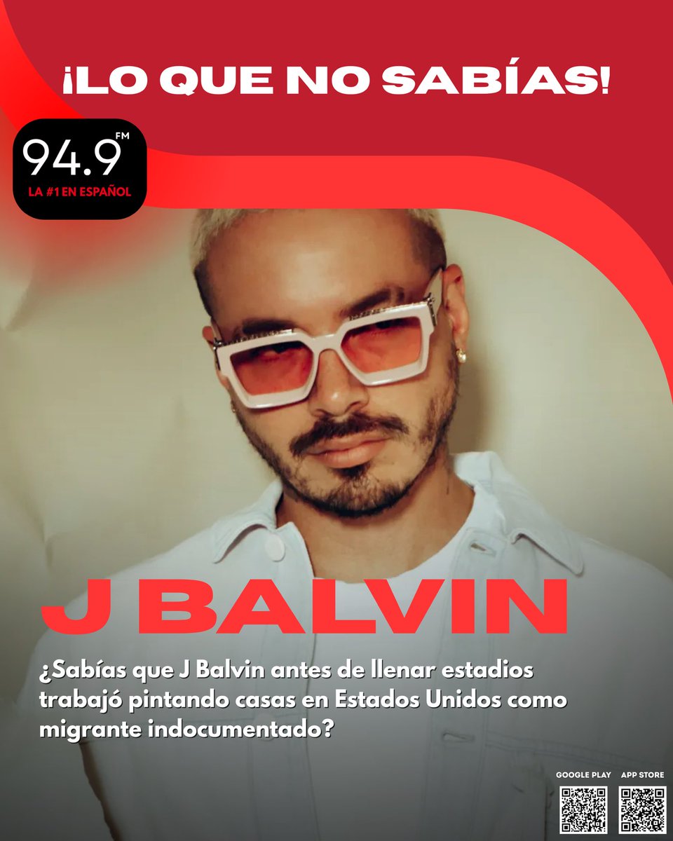 gitanaecuador's tweet image. ¿Sabías que J Balvin antes de llenar estadios trabajó pintando casas en Estados Unidos como migrante indocumentado? 🎨🏡🎶
Hoy esa historia de lucha y sueños también suena en la #1 en español.

Cuéntanos 👇
¿Qué canción de J Balvin quieres escuchar hoy? 💛🔥 #949fm #jbalvin