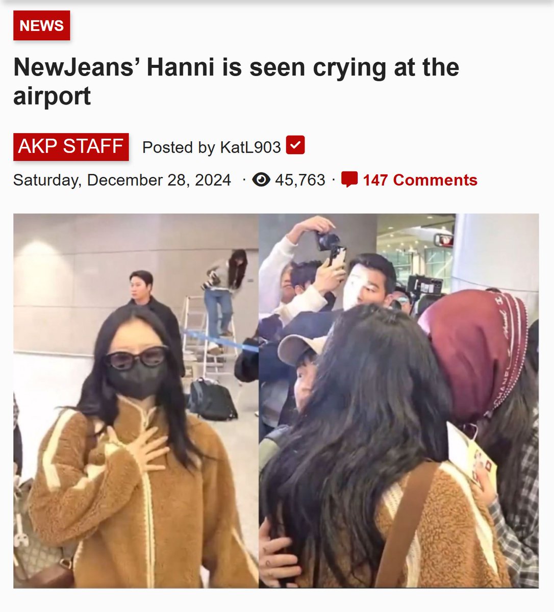 Hanni is breaking down in public, bloated from antidepressants, consumed by the guilt of being a liar who tried to bury innocent people, yet her fans have the audacity to mock authentic idol tears.  😨